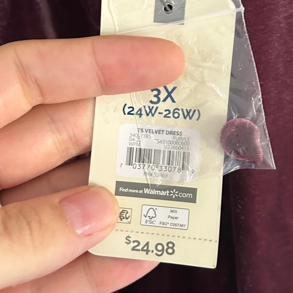 NWT Terra Sky Purple Velvet Long Sleeve Mini Dress Burgundy Fall Winter Holiday - Picture 3 of 7